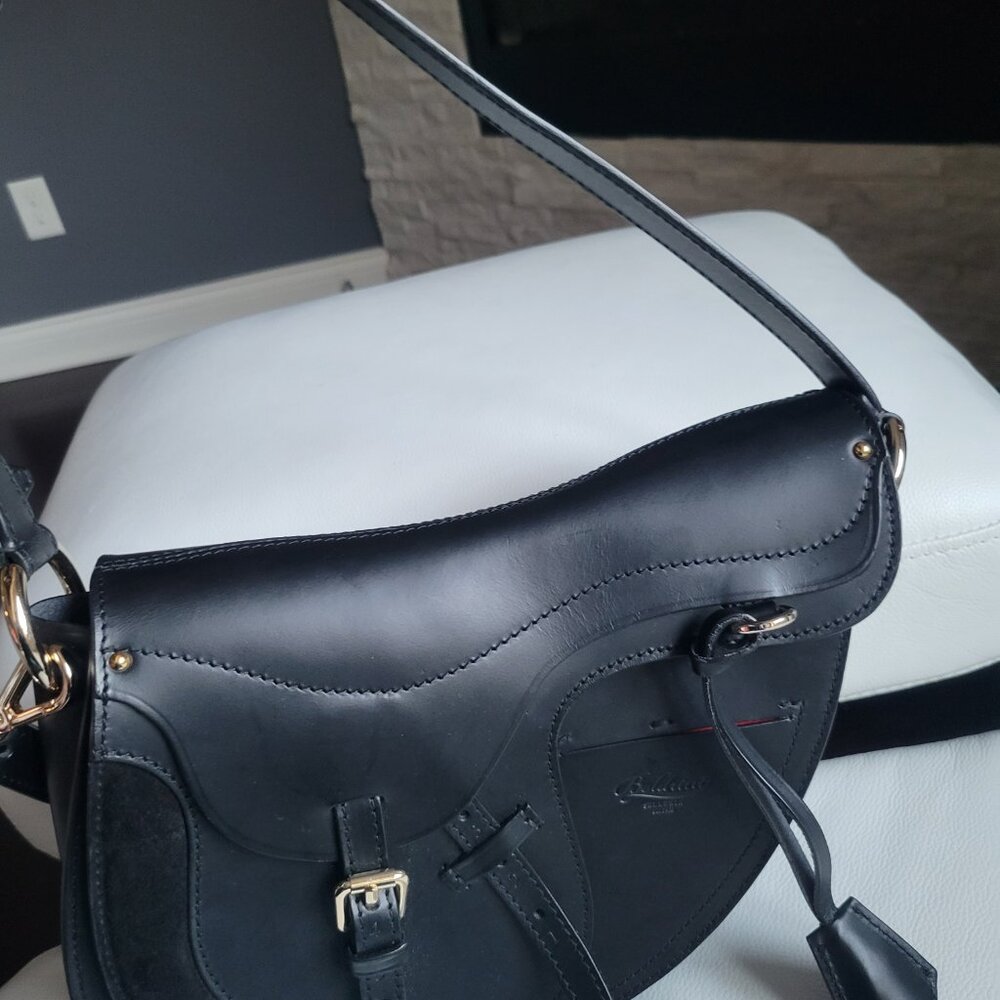 Boldrini Selleria Leather Black Handbag / Shoulder Bag - Picture 5 of 6